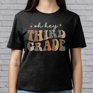 Retro Oh Hey 3rd Grade Back To School Leopard Teachers T Shirt 5 2