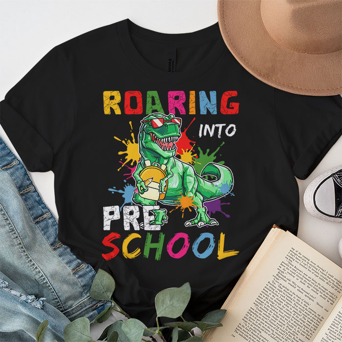 Roaring-1st-Grade-Cool-Dinosaur-Back-to-School-For-Kids-Boys-T-Shirt-1-2-2 Roaring 1st Grade Cool Dinosaur Back to School For Kids Boys T Shirt 1 2 2
