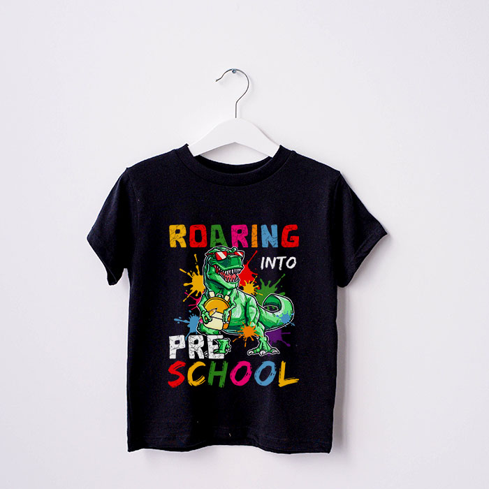 Roaring-1st-Grade-Cool-Dinosaur-Back-to-School-For-Kids-Boys-T-Shirt-1-2-3 Roaring 1st Grade Cool Dinosaur Back to School For Kids Boys T Shirt 1 2 3