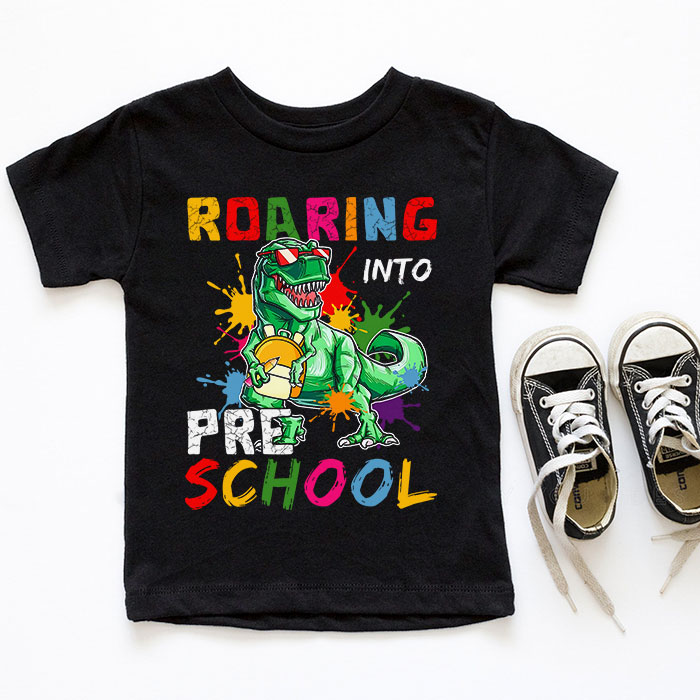 Roaring-1st-Grade-Cool-Dinosaur-Back-to-School-For-Kids-Boys-T-Shirt-1-2-4 Roaring 1st Grade Cool Dinosaur Back to School For Kids Boys T Shirt 1 2 4