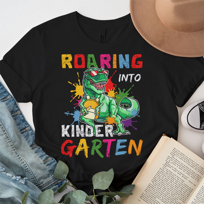 Roaring-1st-Grade-Cool-Dinosaur-Back-to-School-For-Kids-Boys-T-Shirt-1-3-2 Roaring 1st Grade Cool Dinosaur Back to School For Kids Boys T Shirt 1 3 2