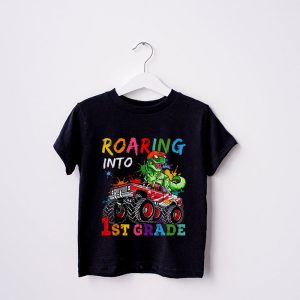 Back To School Roaring 1st Grade Cool Dinosaur For Kids Boys Girls T-Shirt 2 3 Roaring 1st Grade Cool Dinosaur Back to School For Kids Boys T Shirt 2 1 3