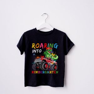 Roaring 1st Grade Cool Dinosaur Back to School For Kids Boys T Shirt 2 3 3