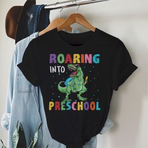 Roaring 1st Grade Cool Dinosaur Back to School For Kids Boys T Shirt 3 2 1