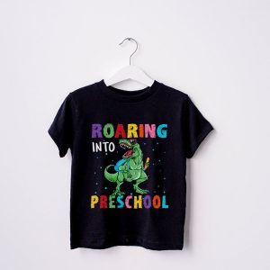 Roaring 1st Grade Cool Dinosaur Back to School For Kids Boys T Shirt 3 2 3