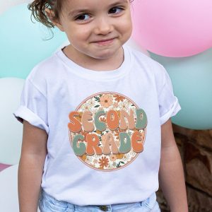 Second Grade Teachers 2nd Grade Leopard Retro Groovy Flowers T Shirt 4 1