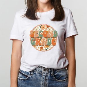 Second Grade Teachers 2nd Grade Leopard Retro Groovy Flowers T Shirt 6 1