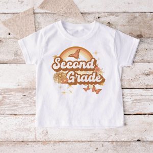 Second Grade Teachers 2nd Grade Leopard Retro Groovy Flowers T Shirt 7