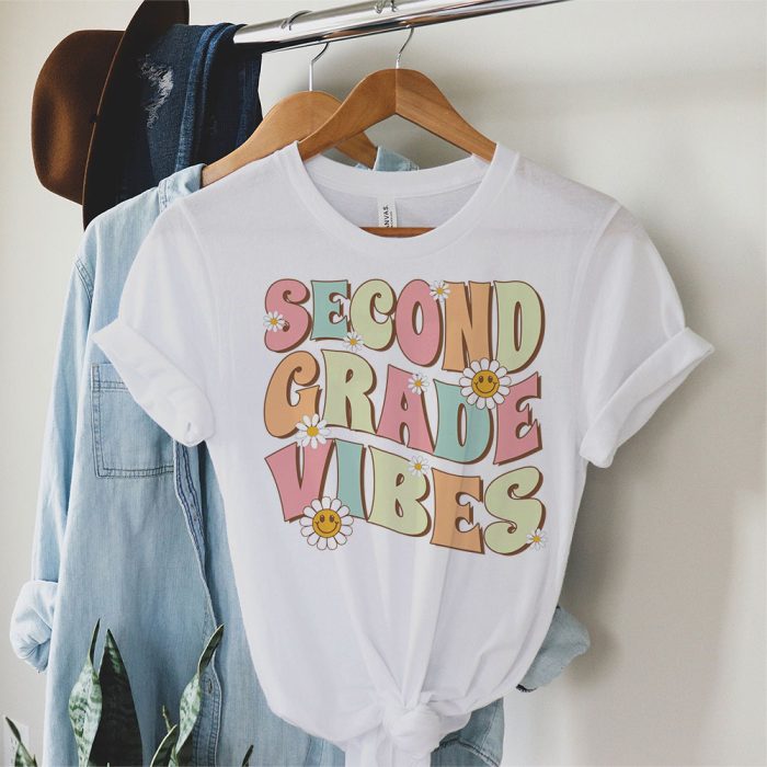 Second Grade Vibes 2nd Grade Team Retro 1st Day Of School T Shirt 1 2