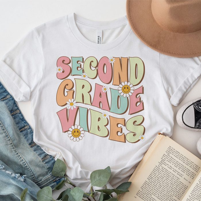 Second Grade Vibes 2nd Grade Team Retro 1st Day Of School T Shirt 3 2