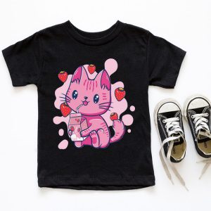 Strawberry Shake Strawberry Milk Cat Kawaii Neko Anime T Shirt 7 1