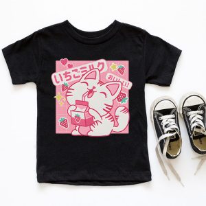 Strawberry Shake Strawberry Milk Cat Kawaii Neko Anime T Shirt 7