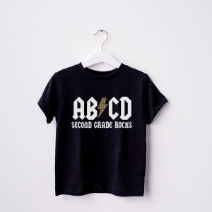 Teachers ABCD Rock 2nd Rocks Leopard Back To School T Shirt 8