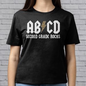 Teachers ABCD Rock 2nd Rocks Leopard Back To School T Shirt 9