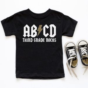 Teachers ABCD Rock 3rd Rocks Leopard Back To School T Shirt 10