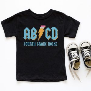 Teachers ABCD Rock 4th Rocks Leopard Back To School T Shirt 10 1