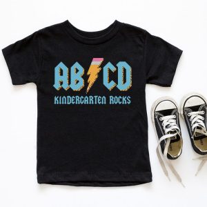 Teachers ABCD Rock Kindergarten Rocks Leopard Back To School T Shirt 10 2