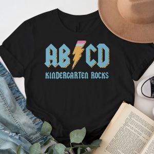 Teachers ABCD Rock Kindergarten Rocks Leopard Back To School T Shirt 7 2