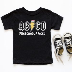 Teachers ABCD Rock Preschool Rocks Leopard Back To School T Shirt 10