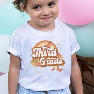 Third Grade Teachers 3rd Grade Leopard Retro Groovy Flowers T Shirt 4