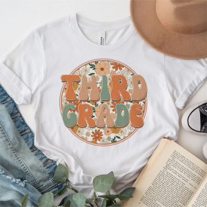 Third Grade Teachers 3rd Grade Leopard Retro Groovy Flowers T Shirt 5 1