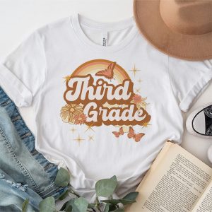 Third Grade Teachers 3rd Grade Leopard Retro Groovy Flowers T Shirt 5