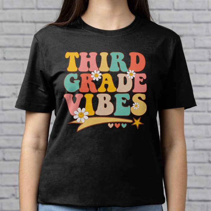 Third Grade Vibes 3rd Grade Team Retro 1st Day Of School T Shirt 5