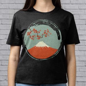 Vintage Cherry Blossom Woodblock Tee Japanese Graphical Art T Shirt 2 4