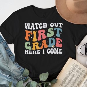 Watch Out First Grade Here I Come Groovy Back To School Kid T Shirt 2 2