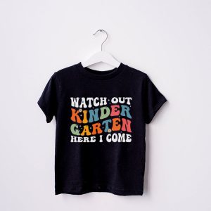 Watch Out Kindergarten Here I Come Groovy Back To School Kid T Shirt 2 3