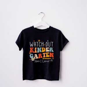 Watch Out Kindergarten Here I Come Groovy Back To School Kid T Shirt 3 3