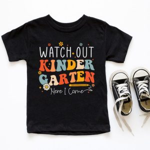 Watch Out Kindergarten Here I Come Groovy Back To School Kid T Shirt 3 4