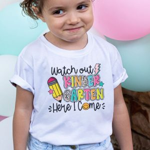 Watch Out Kindergarten Here I Come Groovy Back To School Kid T Shirt 4 2