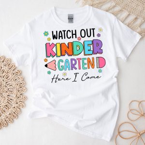 Watch Out Kindergarten Here I Come Groovy Back To School Kid T-Shirt 5