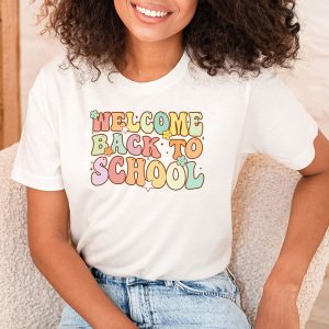 Welcome Back To School Groovy First Day of School Teacher T-Shirt 3
