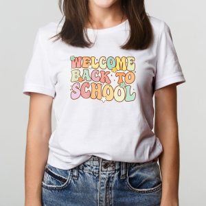 Welcome Back To School Groovy First Day of School Teacher T Shirt 3 7