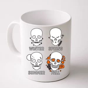 4 Seasons Skeleton Winter Summer Fall Spring Coffee Mug