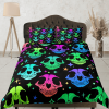 Animal Skull 90s Neon Halloween Bedding Hippie Retro Duvet Cover Set