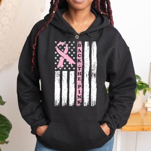 Back The Pink Breast Cancer Awareness Flag Toddler Women Men Hoodie 1 4