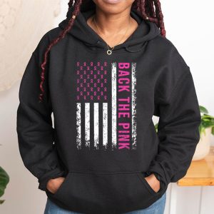 Back The Pink Breast Cancer Awareness Flag Toddler Women Men Hoodie 1 7