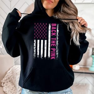 Back The Pink Breast Cancer Awareness Flag Toddler Women Men Hoodie 2 7