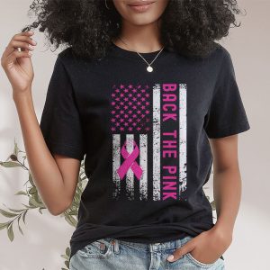Back The Pink Breast Cancer Awareness Flag Toddler Women Men T Shirt 1