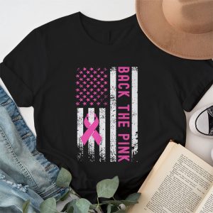 Back The Pink Breast Cancer Awareness Flag Toddler Women Men T Shirt 1 5