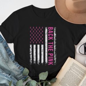 Back The Pink Breast Cancer Awareness Flag Toddler Women Men T Shirt 1 7