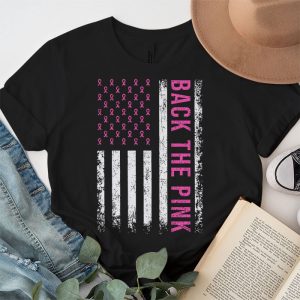 Back The Pink Breast Cancer Awareness Flag Toddler Women Men T Shirt 3 2