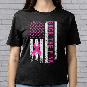 Back The Pink Breast Cancer Awareness Flag Toddler Women Men T Shirt 3 5