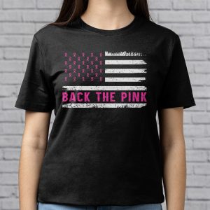 Back The Pink Breast Cancer Awareness Flag Toddler Women Men T Shirt 3 6