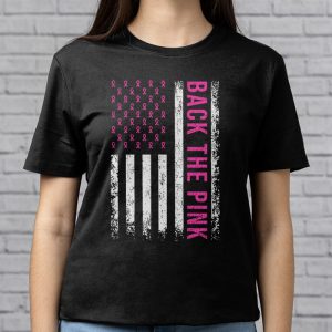 Back The Pink Breast Cancer Awareness Flag Toddler Women Men T Shirt 3 7