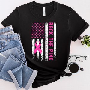 Cancer Awareness Shirt Ideas Back The Pink Flag Toddler Special Women Men T-Shirt 1