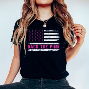 Back The Pink Breast Cancer Awareness Flag Toddler Women Men T Shirt 4 1